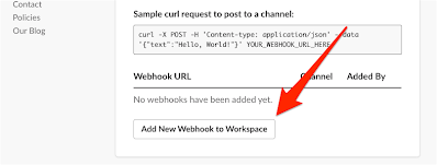 「Add New Webhook to Workspace」をクリック